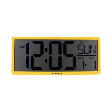 Digitálne hodiny Karlsson Table Clock Retro LCD KA6020YE, 36cm